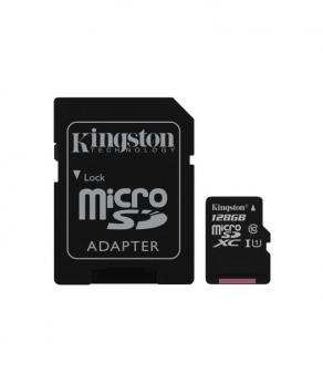 Kingston 128GB microSDXC Canvas Select 80R CL10 UHS-I Card  + SD Adapter