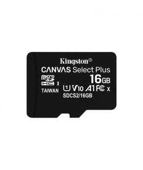 Kingston 16GB microSDHC Canvas Select Plus 100R A1 C10 Card + Adapter