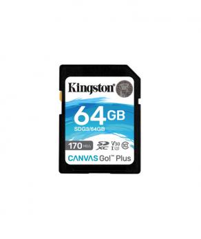 Kingston 64GB SDXC Canvas Go Plus 170R C10 UHS-I U3 V30