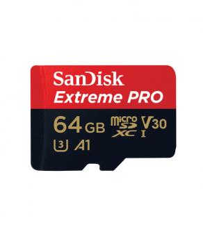 SanDisk Extreme microSDHC 64GB + SD Adapter + Rescue Pro Deluxe 100MB/s A1 C10 V30 UHS-I U3