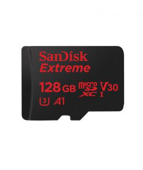 SanDisk Extreme microSDHC 128GB + SD Adapter + Rescue Pro Deluxe 100MB/s A1 C10 V30 UHS-I U3