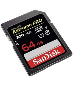 SanDisk Extreme Pro SDHC 64GB - 300MB/s UHS-II