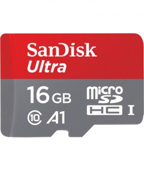 SanDisk Ultra Android microSDHC 16GB + SD Adapter  98MB/s A1 Class 10 UHS-I - Imaging Packaging