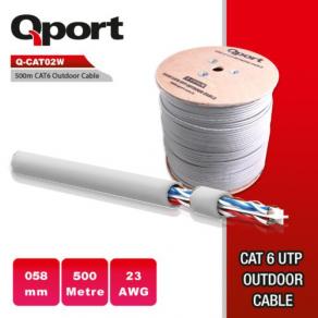 Qport Q-CATO2W 23AWG CAT6 500mt UTP Outdoor Kablo