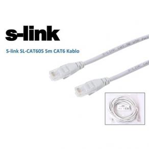 S-Link SL-CAT605 CAT6 Patch Kablo 5 Metre Gri